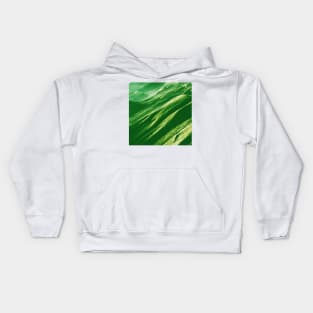 Tropical Green Mountains Oil Effects 5 Kids Hoodie